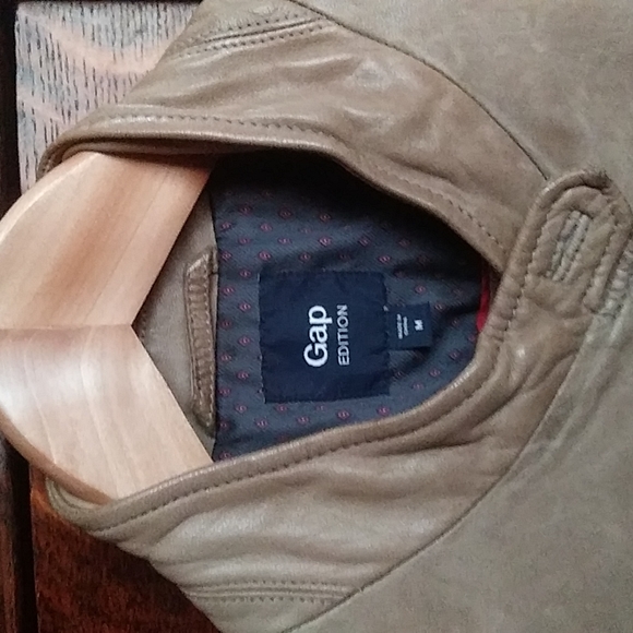 Women's Weathered Taupe Leather Driving Jacket Sz:M - Picture 3 of 14